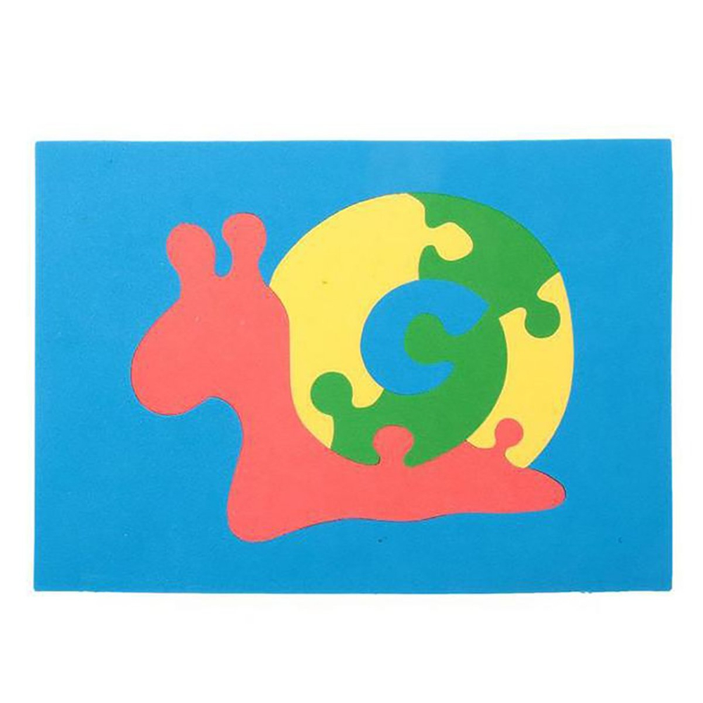 Пазлы мягкие магнитные, 300 х 210 мм, "Улитка", 3 +, 6 элементов, для игры в ванной и на холодильник, европодвес