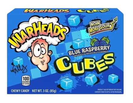 Конфеты Кислые конфеты Warheads Blue Raspberry Cubes