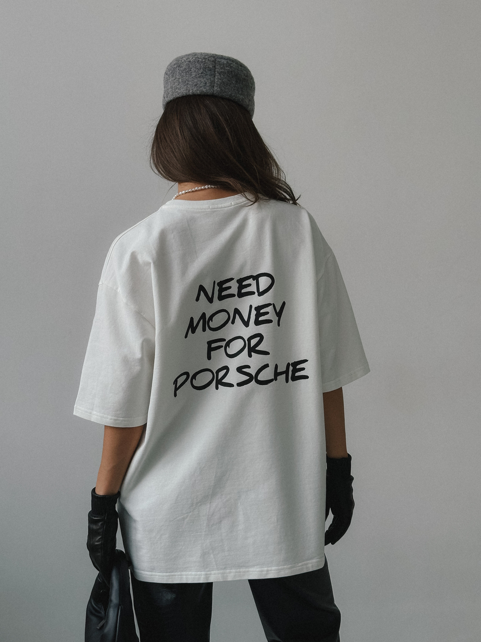 Футболка "PORSCHE" | Молочный
