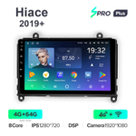 Teyes SPRO Plus 9"для Toyota Hiace 2019+