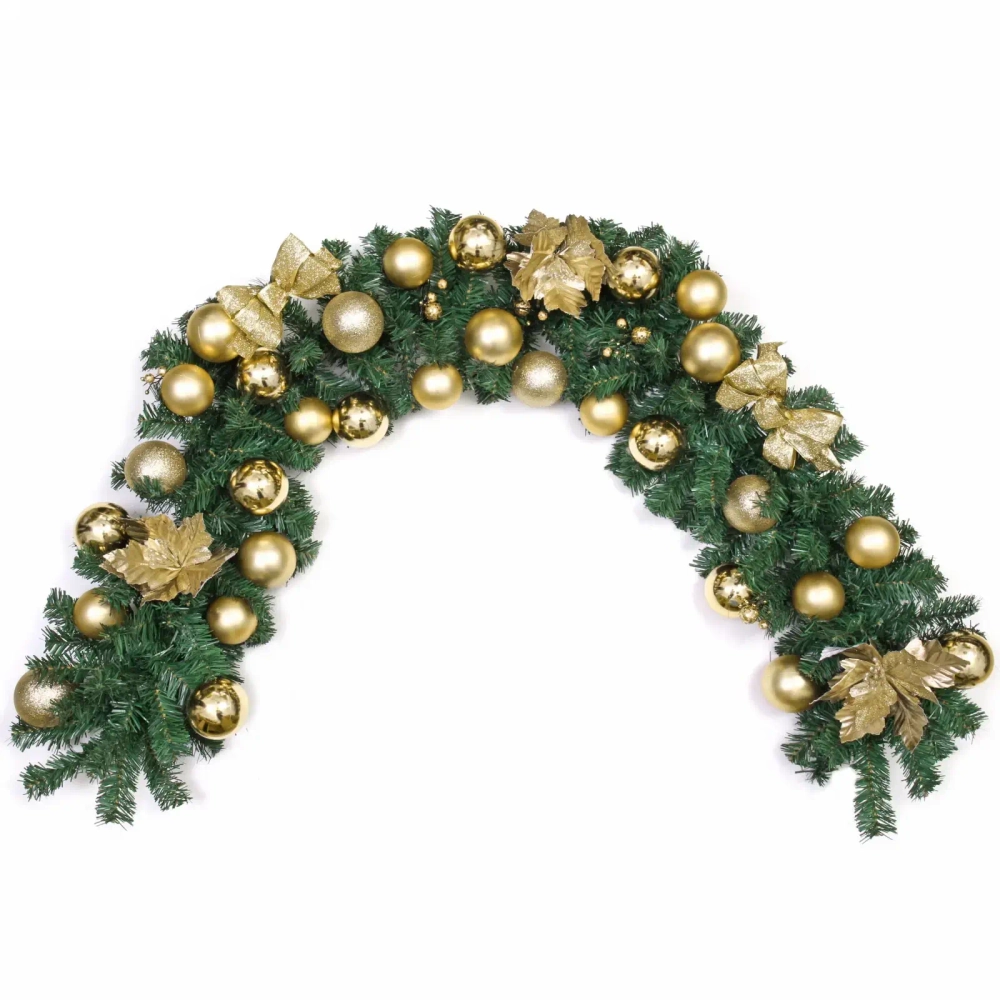 Гирлянда хвойная «Сказочное чудо» 1,8 м d=30 см, ПВХ, золото (SST1950R-180)