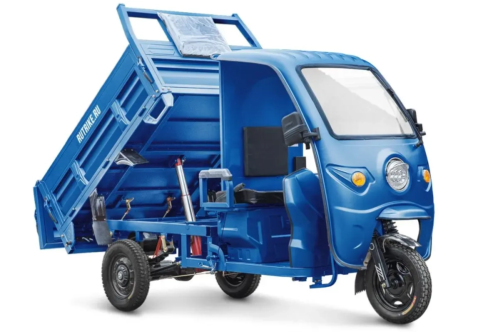 Грузовой электрический трицикл Rutrike D5 КАБИНА гидравлика 1700 60V1200W