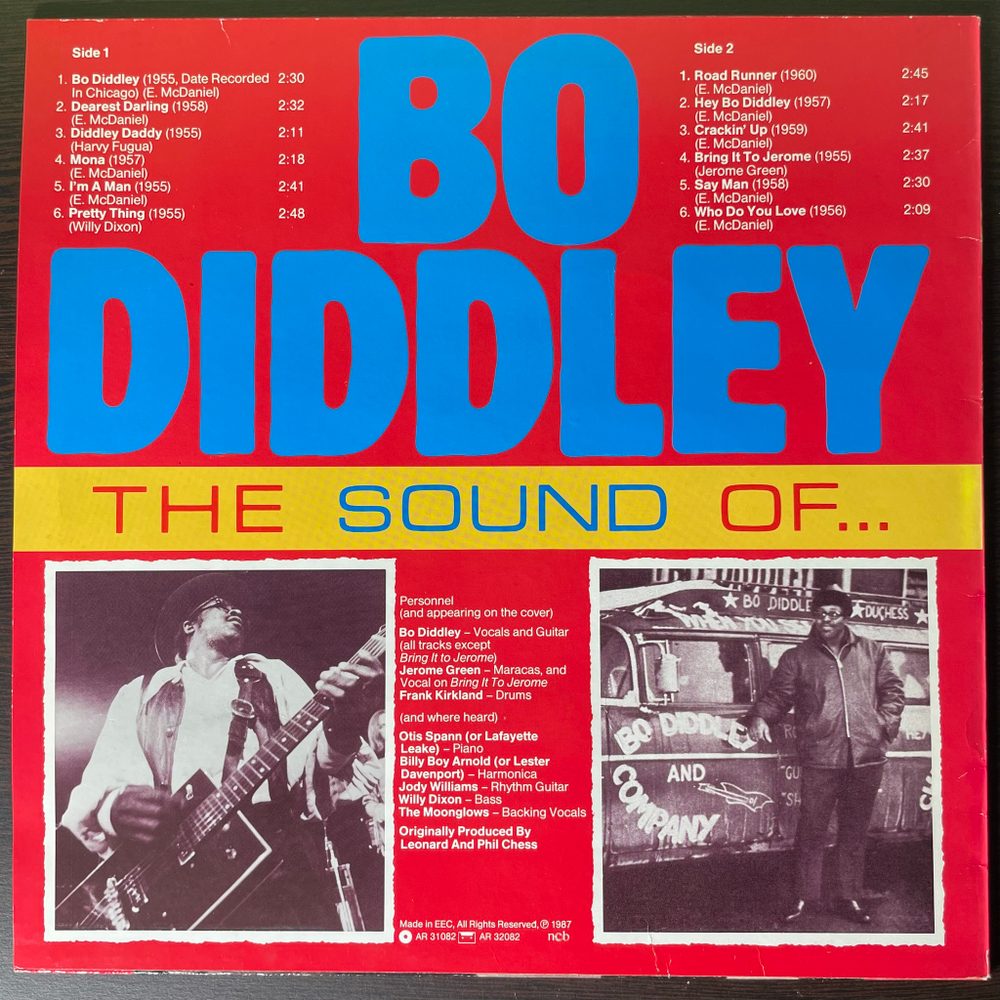 Bo Diddley ‎– The Sound Of Bo Diddley: Greatest Hits (Европа 1987г.)