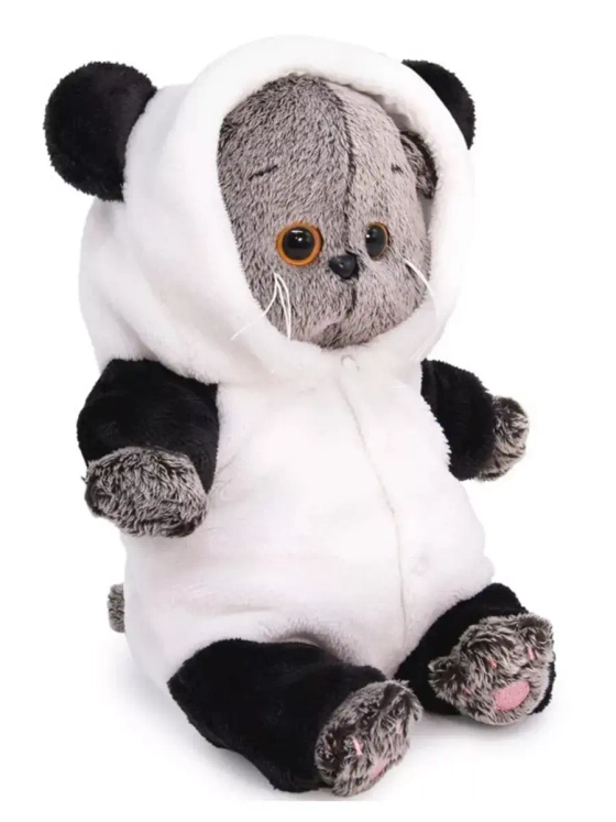 Мягкая игрушка Кот Басик Беби в комбинезоне Панда 20 см