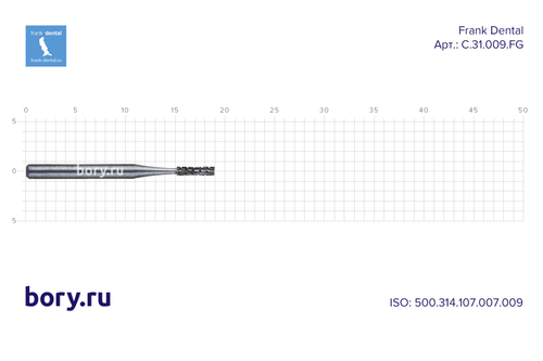Бор твердосплавный Frank Dental типа FG - C.31.009.FG