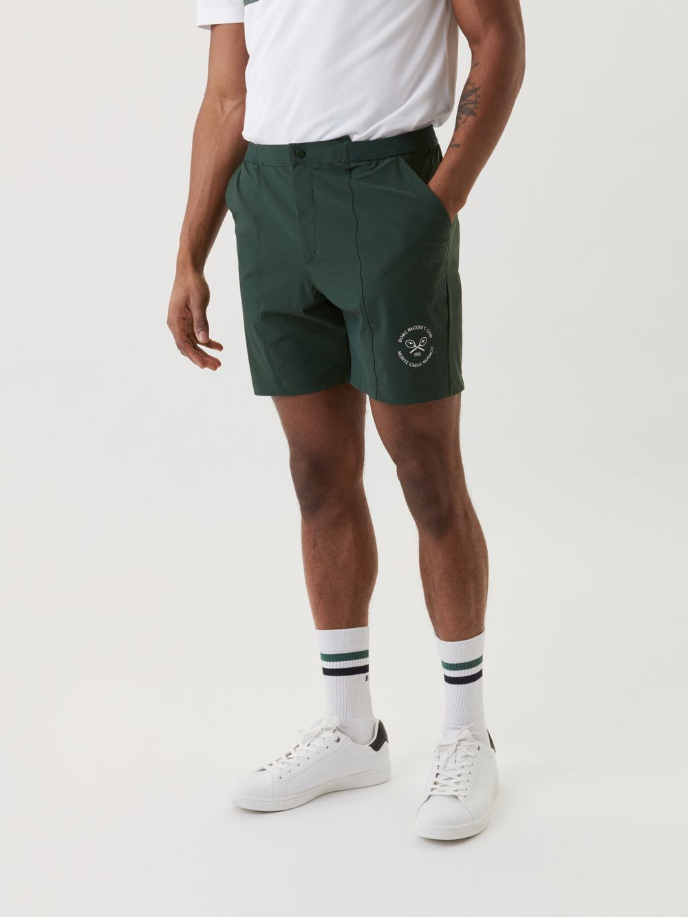 Мужские теннисные шорты Björn Borg Ace 7' Shorts - зеленый