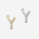 Подвеска с жемчугом в форме буквы "Y", 14*8,5мм