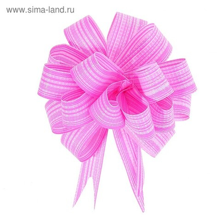 Бант-шар №1,8 тонкие полосы, розовый