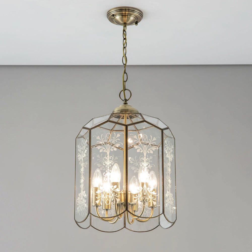 Citilux Витра-2 CL442260 Люстра подвесная витражная Бронза