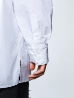 Рубашка "Смородина" с окрашиванием. Бело-черная