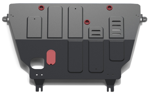 Защита картера и КПП АвтоБроня для Toyota Avensis III (V - 1.8; 2.0) 2008-2011/Toyota Verso (V - 1.6; 1.8) 2009-2016, штампованная, сталь 1.8 мм, без крепежа, 1.05702.2