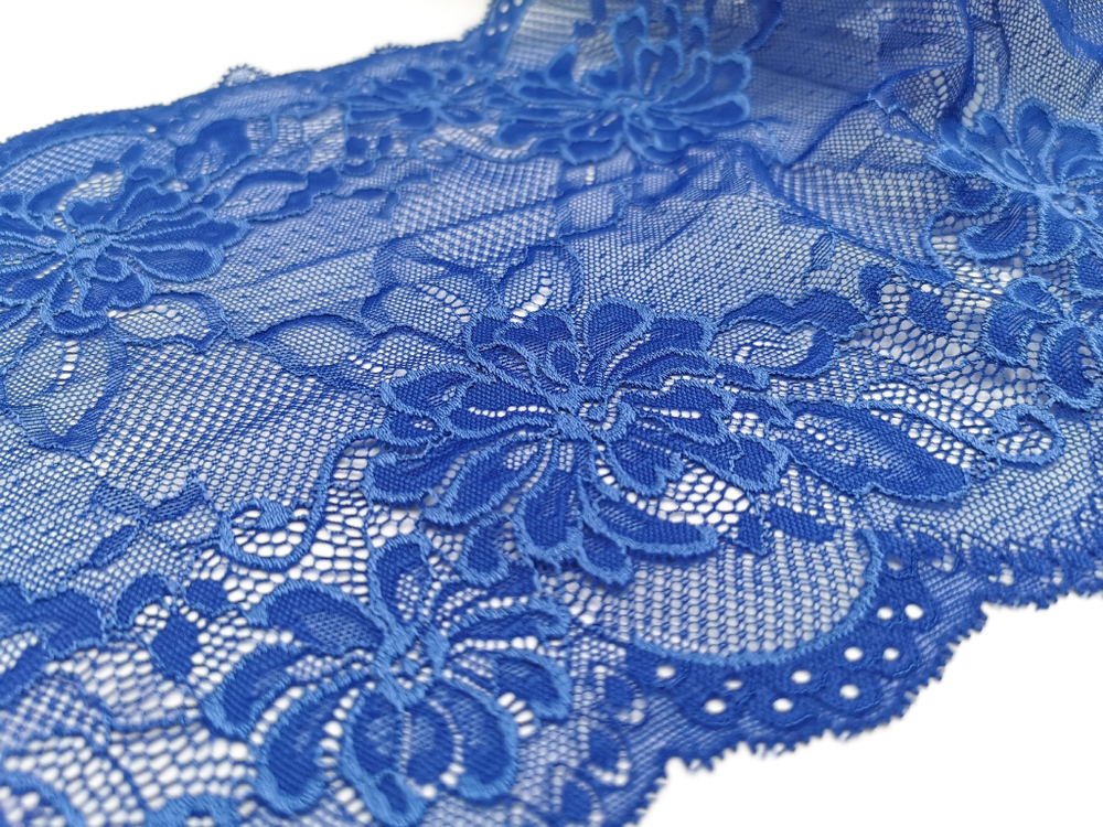 Эластичное кружево, синий, 22см (Артикул: EK-1030), м