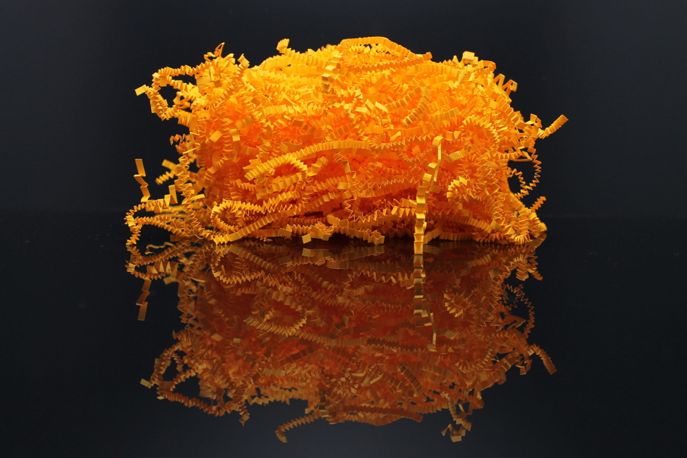 Бумажный наполнитель. Оранжевый неон