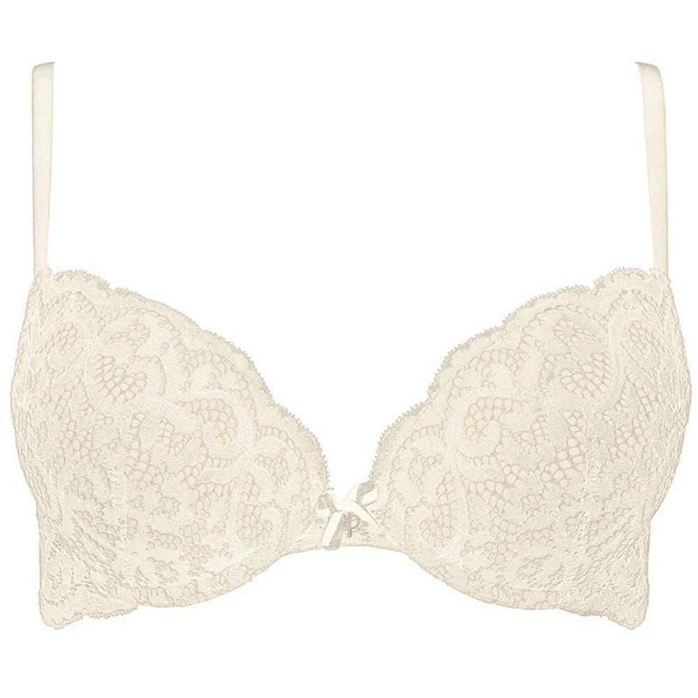 Кружевной бюстгальтер с формованными чашками Amy (Размер: 38C) (Цвет: кремовый)