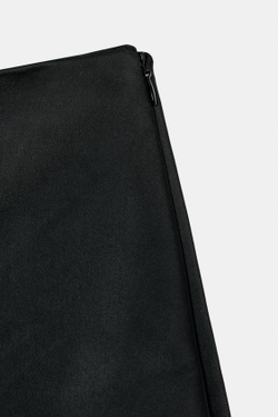 ZARА АТЛАСНЫЕ МИНИ-ШОРТЫ, ЧЕРНЫЙ