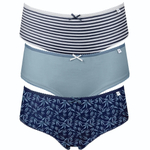 Набор из 3 хлопковых трусиков-шортов Alice (Размер: L) (Цвет: разноцветный)