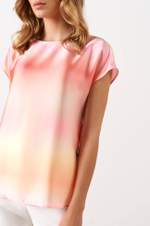 22993 Блузка женская (розовый мультиколор)