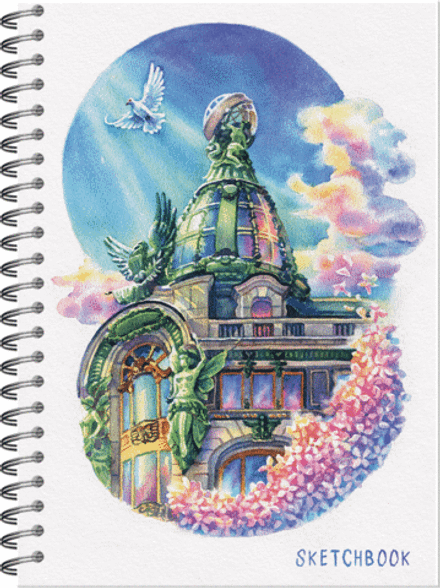 Блокнот для зарисовок SKETCHBOOK А5 с жесткой ламинированной обложкой 60л. ПИТЕР ДОМ КНИГИ АКВАРЕЛЬ