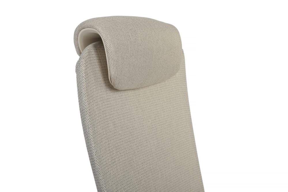 Кресло Riva Гемини EGE-002AW Белый пластик/Светло-бежевый