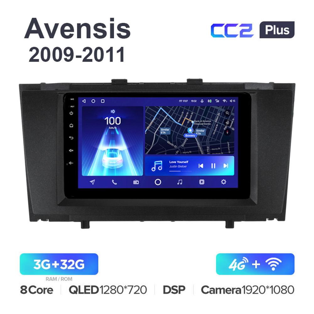 Teyes CC2 Plus 9"для Toyota Avensis 2009-2011