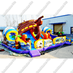 Коммерческий надувной батут "Искатели сокровищ" 11*10*57 м