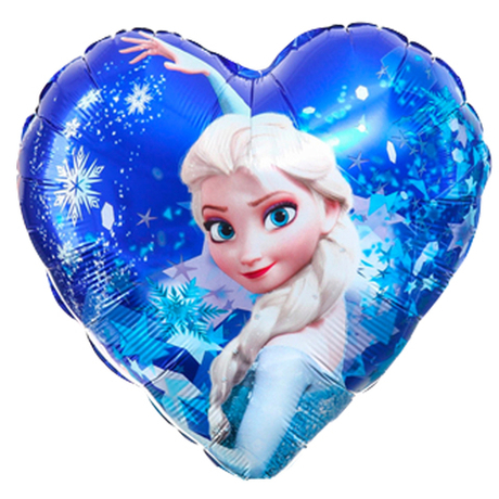 Шар фольга 45см. Сердце Холодное сердце. Эльза