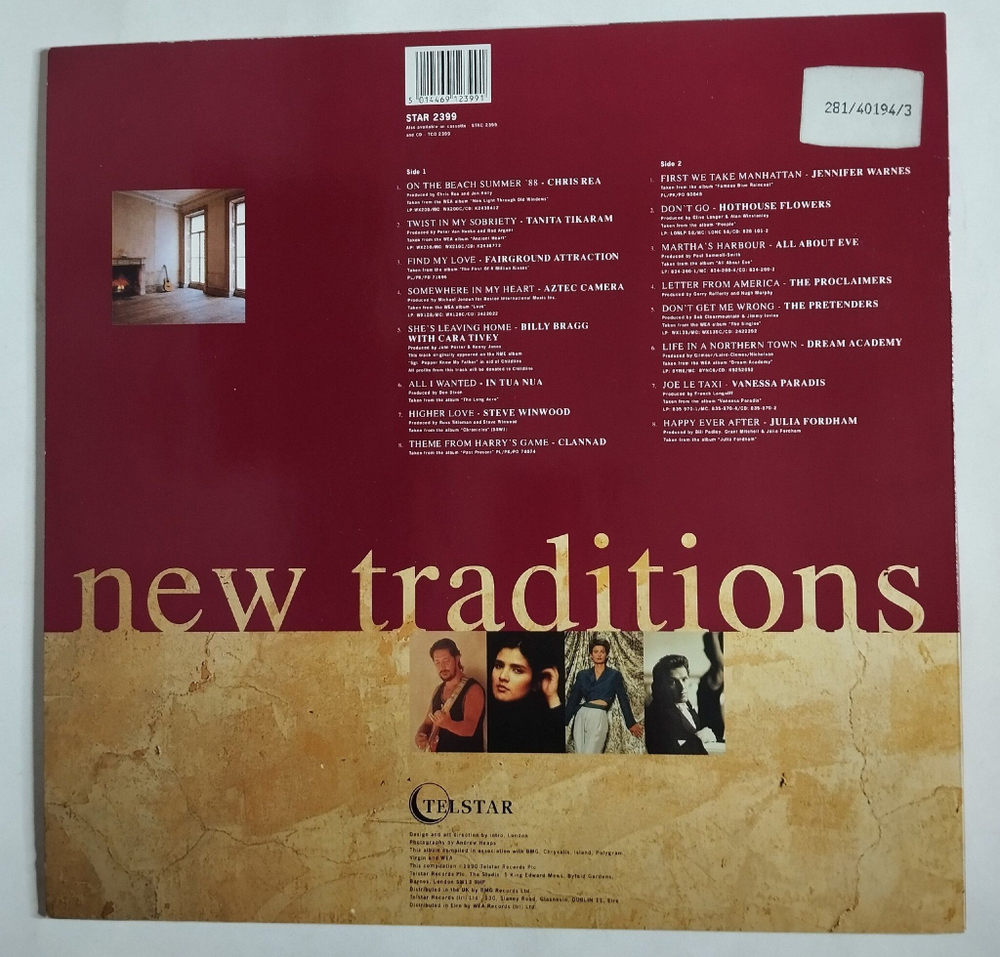Винтажная виниловая пластинка LP New Traditions A Collection Of Contemporary Songs (UK 1990)