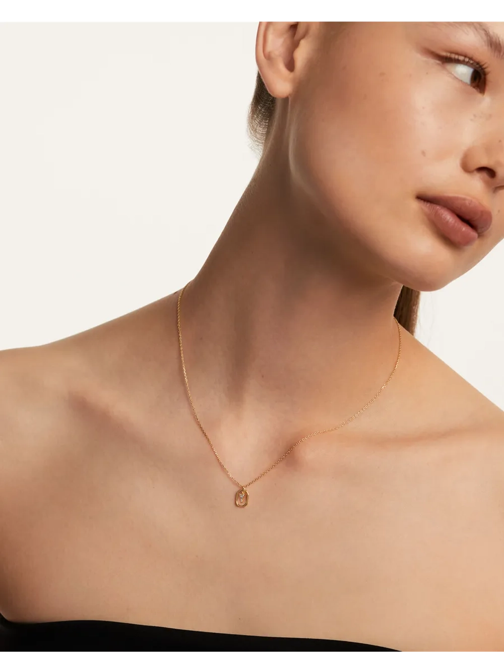 Колье женское PDPaola Мини-Буква Y серебро 925 пробы покрытое золотом 750 пробы CO01-536-U