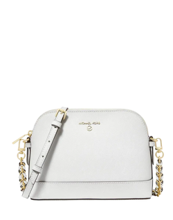 Кросс-боди Michael Kors Large Saffiano Leather Dome Charm | Белый