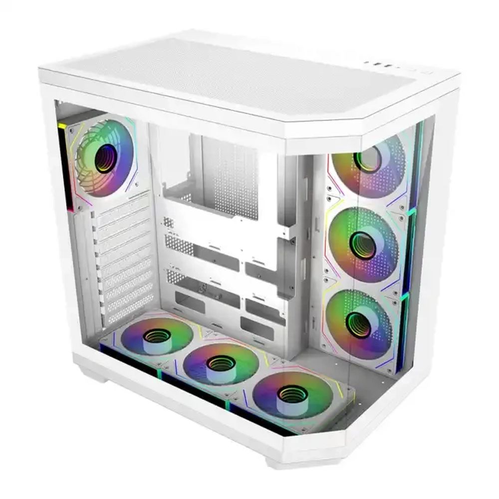 Корпус FSP U580-WA, ULTRA Tower ATX, ATX(BTF), M-ATX, Mini-ITX, VGA up to 415mm, 7xARGB FAN,White