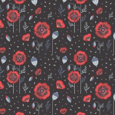 Поле красных маков