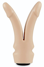 Телесная сплит-насадка харнесс - 16,5 см. (Цвет: телесный)