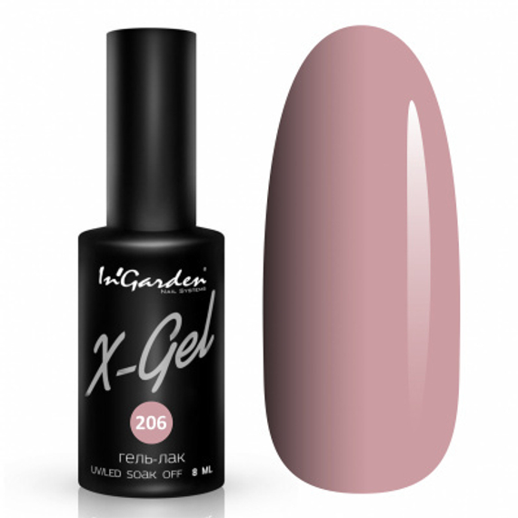 Гель-лак X-Gel N°206, 8 мл