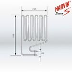 ТЭН HARVIA - тэн харвия 2500W ZSP-250 (ZSP250) L=4106mm - нагревательный элемент для печи сауны
