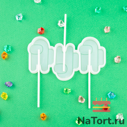 Силиконовая форма для леденцов «Космонавты»