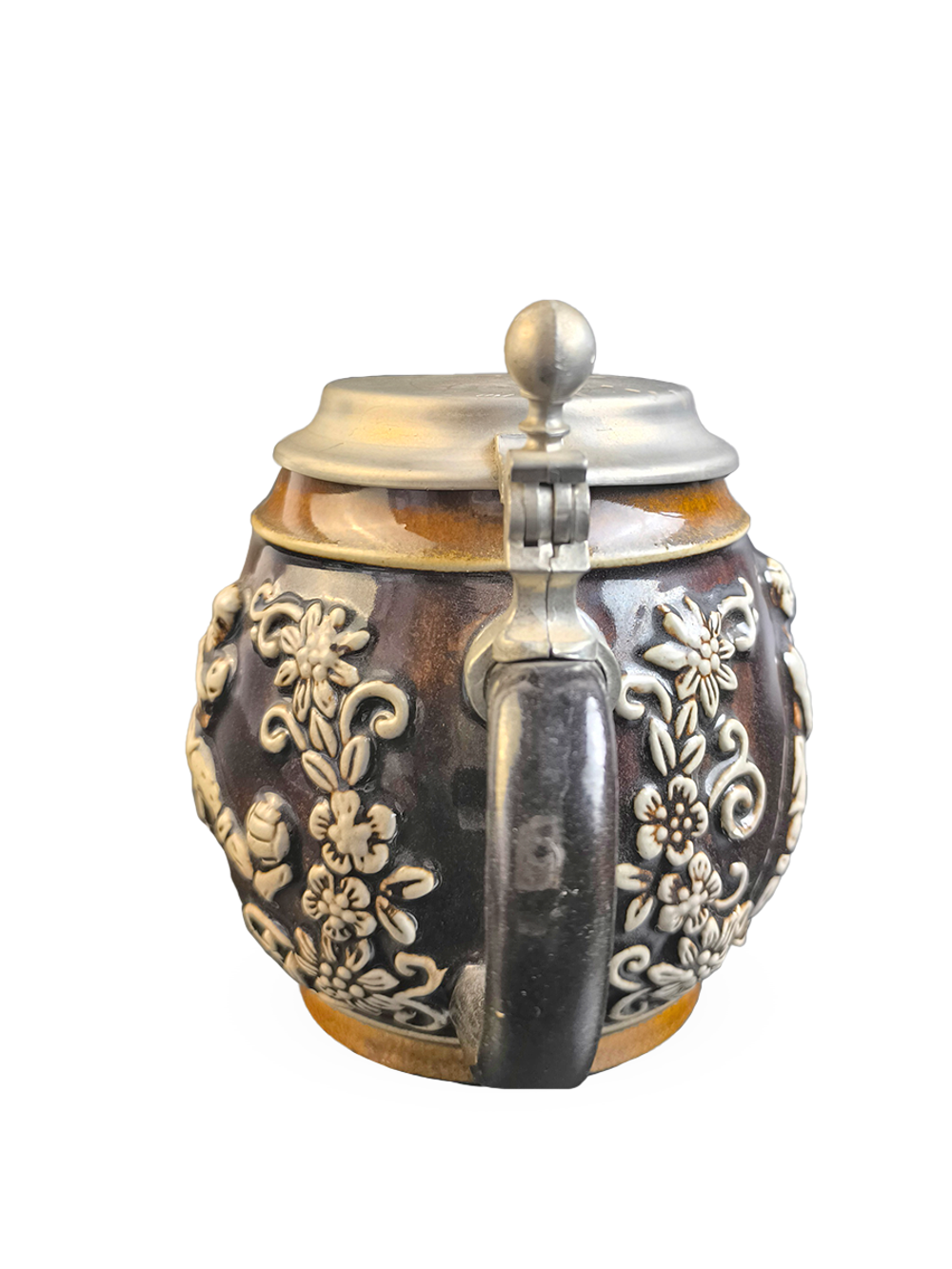 Кружка пивная (керамика с оловянной крышкой) Германия