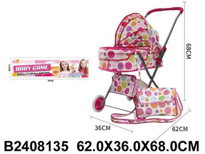 Коляска для куклы лежачая, пакет Y936B-7
