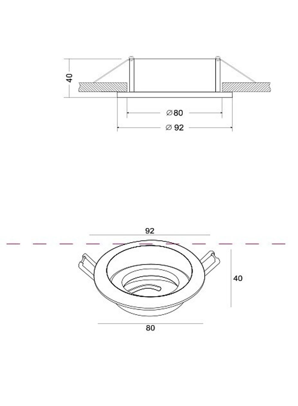 Встраиваемый светильник Maytoni Atom DL025-2-01B