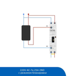 Контактор 220V AC-7a 25A 2NO ( с режимом блокировки)