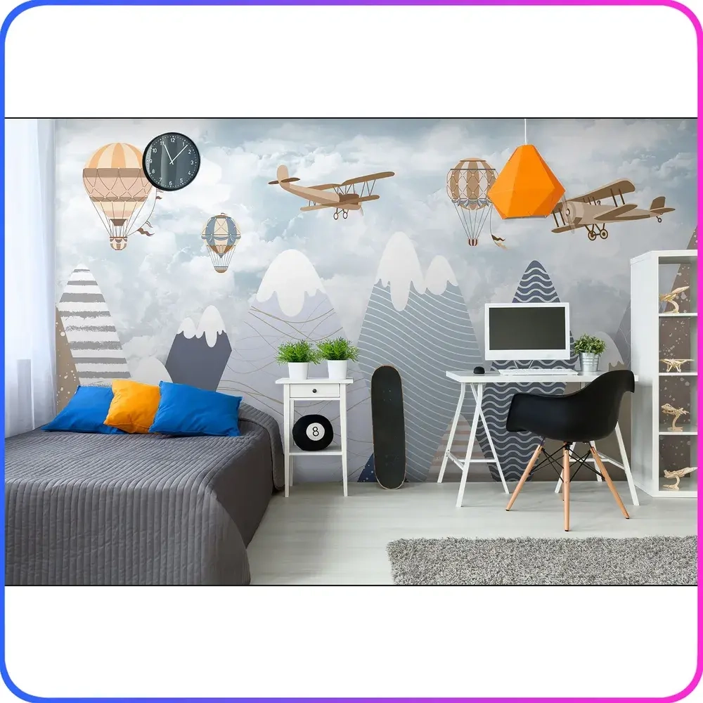 Фотообои флизелиновые в детскую "Детские горы" 500х300 см Luxury Walls AM06205-3