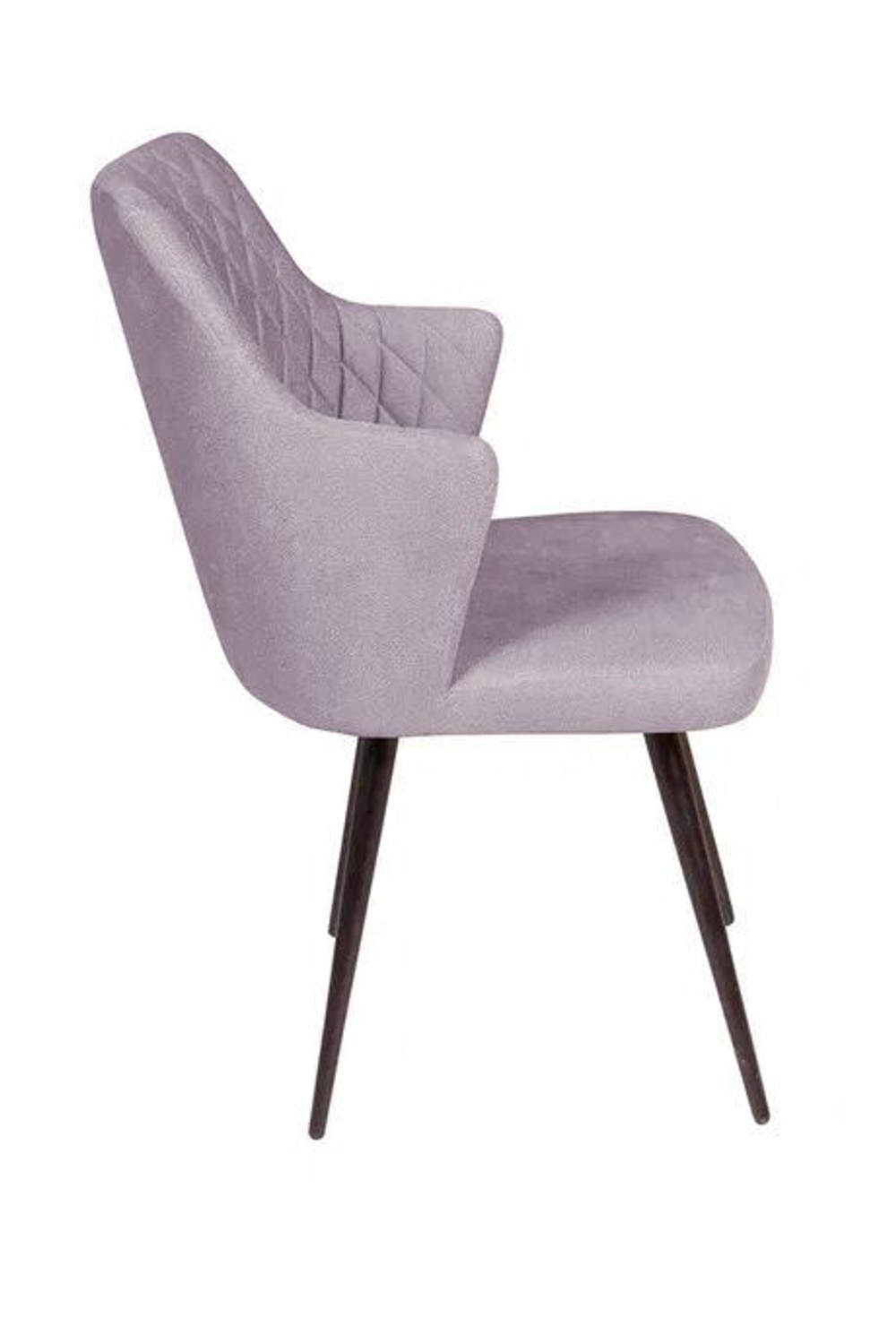 Стул поворотный на 360 градусов Hunt ромб, бархат светло-серый 26 / чёрный конус