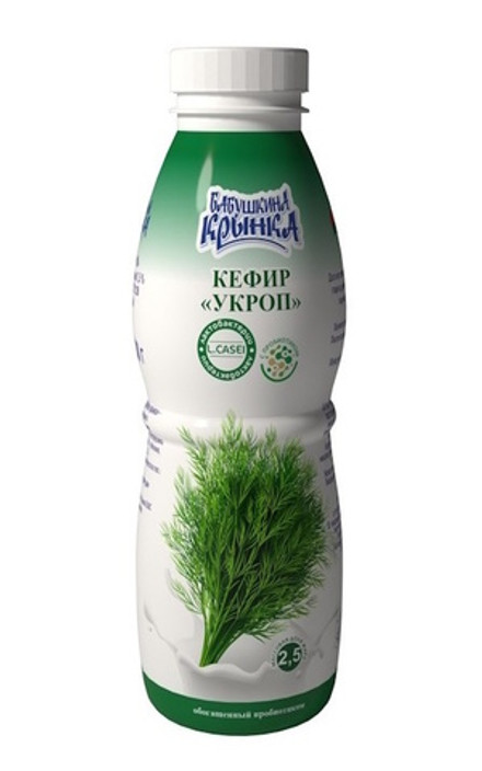 Кефир "Укроп" 2,5% 430г. Бабушкина крынка