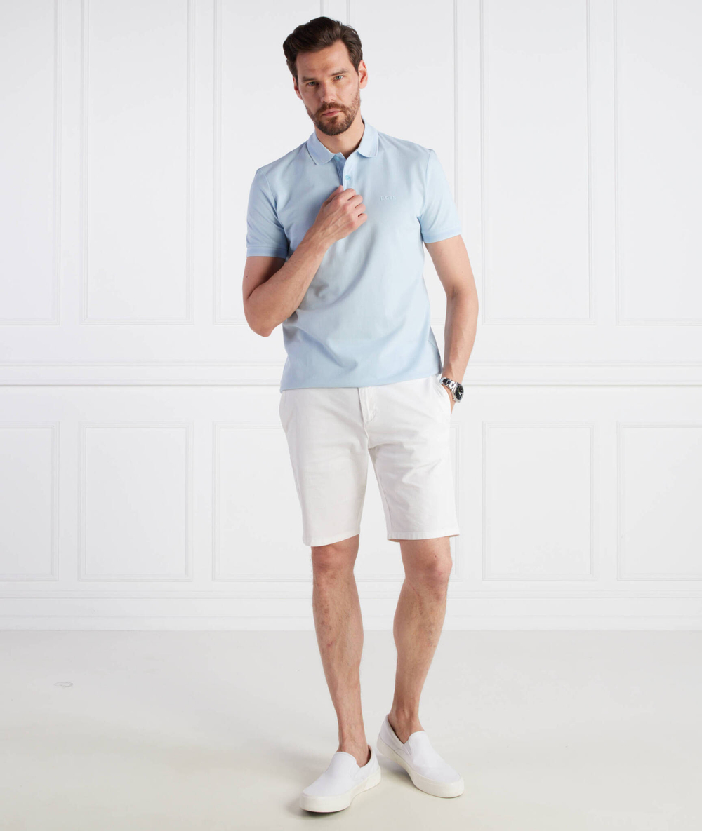 Поло Pio 1 BOSS GREEN - голубой(50494359)