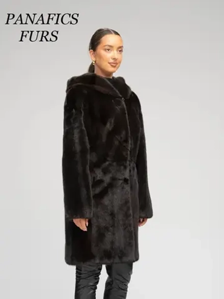 Шуба норковая натуральная Длина 90 см