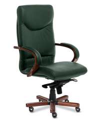 Кресло для руководителя Swing A зеленая кожа