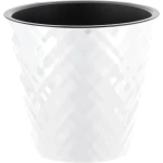 Горшок для цветов InGreen Manhattan D125мм, 1 л c дренажной вставкой, белоснежный жасмин
