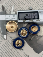 Пуговицы Шан. темно-синие с золотистой серединкой