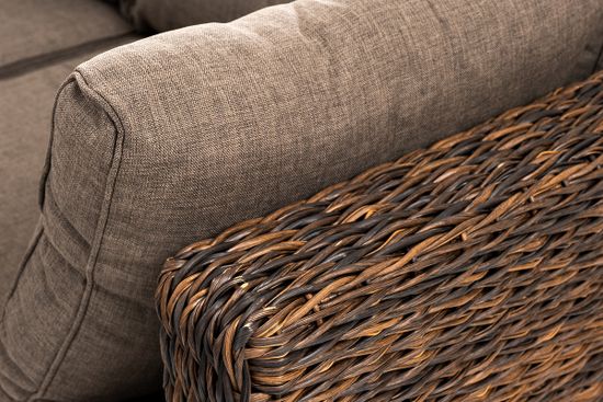 "Лунго" трансформирующаяся лаунж-зона из искусственного ротанга (гиацинт), цвет коричневый