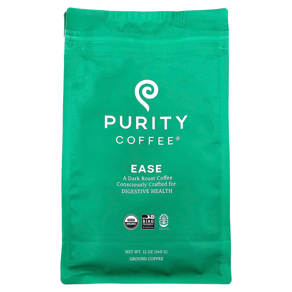 Purity Coffee, Ease, молотый, темная обжарка, 340 г (12 унций)