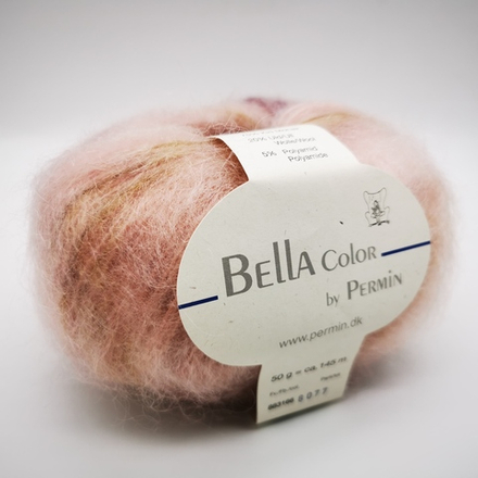 Пряжа для вязания Bella Color 883166, 75% мохер, 20% шерсть, 5% полиамид (50г 145м Дания)